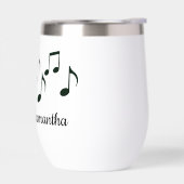 Muzieknoten Ontwerp Thermische Wijn Tumbler (Links)