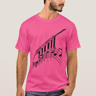 Muzieknoten Ontwerpfluit T-shirt