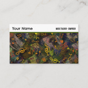 Muzieknoten op Abstracte achtergrond Professioneel Visitekaartje