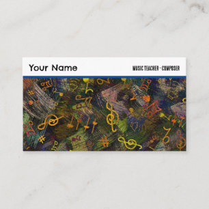 Muzieknoten op Abstracte achtergrond Professioneel Visitekaartje