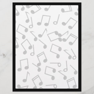 Muzieknoten op blanco (achtergrondkleur toevoegen) flyer