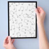 Muzieknoten op blanco (achtergrondkleur toevoegen) flyer (Hand)