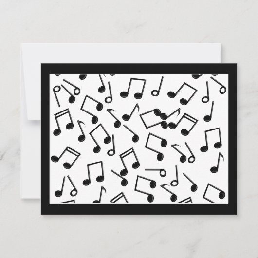 Muzieknoten op blanco (achtergrondkleur toevoegen) kaart (Voorkant)