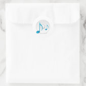 Muzieknoten op cd ronde sticker (Tas)