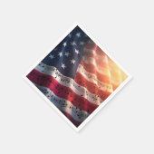 Muzieknoten op een Amerikaanse vlag Servet (Hoek)