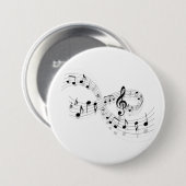 Muzieknoten op een personele lijn Button (Voorkant /achterkant)