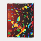 muzieknoten op Fleece Blanket (Voorkant)