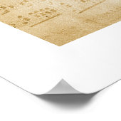 Muzieknoten op  oud stijl blad muziekpapier poster (Hoek)