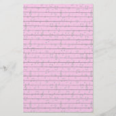 Muzieknoten op roze briefpapier (Voorkant)