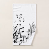 Muzieknoten op Silver Bad Handdoek (Handdoek)
