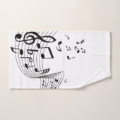 Muzieknoten op Silver Bad Handdoek (Handdoek)