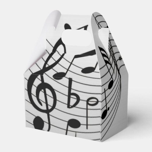 Muzieknoten op Silver Bedankdoosjes (Achterkant)