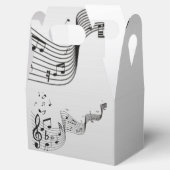 Muzieknoten op Silver Bedankdoosjes (Geopend)