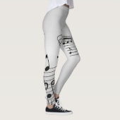 Muzieknoten op Silver Leggings (Rechts)