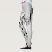 Muzieknoten op Silver Leggings (Links)