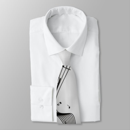 Muzieknoten op Silver Stropdas (Gebonden)