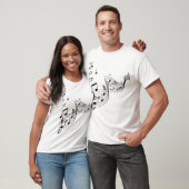 Muzieknoten op Silver T-shirt (Unisex)