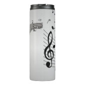 Muzieknoten op Silver Thermosbeker (Achterkant)