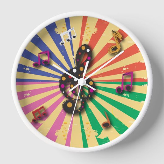 Muzieknoten op Sunsplash Background (Voorkant)