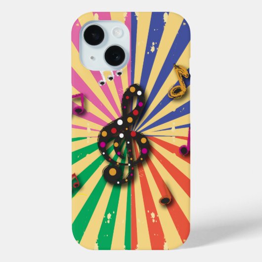 Muzieknoten op Sunsplash Background Case-Mate iPhone Case (Achterkant)