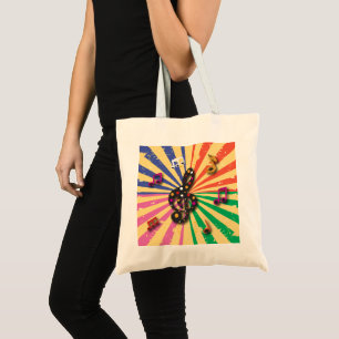 Muzieknoten op Sunsplash Background Tote Bag