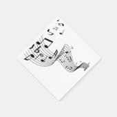 Muzieknoten op zilver servet (Hoek)