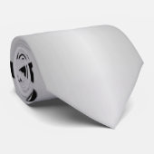 Muzieknoten op zilver stropdas (Opgerold)