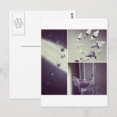 Muzieknoten Origami Crane Mobile Briefkaart (Voorkant / Achterkant)