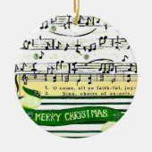 Muzieknoten Ornament kerstbomen (Voorkant)