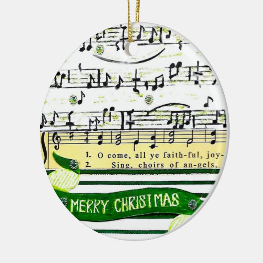 Muzieknoten Ornament kerstbomen (Links)