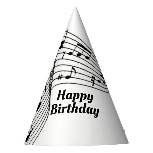 Muzieknoten over het Pet van de partij Feesthoedjes (Voorkant)