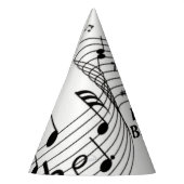 Muzieknoten over het Pet van de partij Feesthoedjes (Links)