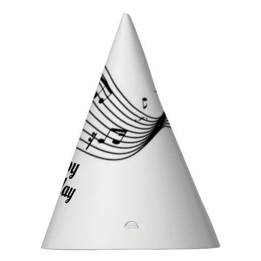 Muzieknoten over het Pet van de partij Feesthoedjes (Rechts)