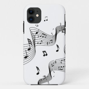Muzieknoten over wit Case-Mate iPhone case
