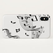 Muzieknoten over wit Case-Mate iPhone case (Achterkant (horizontaal))