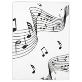 Muzieknoten over wit klembord (Achterkant)