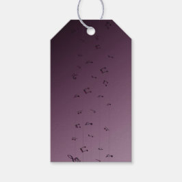 Muzieknoten Paarse Cadeautags Cadeaulabel