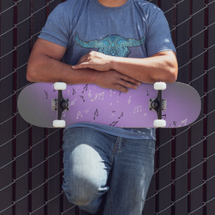 Muzieknoten Paarse Glow Skateboard
