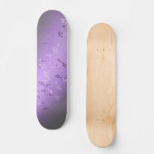 Muzieknoten Paarse Glow Skateboard (Voorkant)
