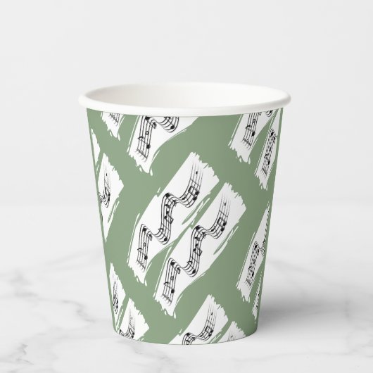Muzieknoten Papieren Bekers (Voorkant)