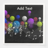 Muzieknoten Papieren servetten (Voorkant)