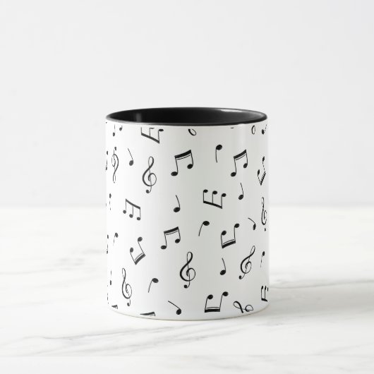 Muzieknoten Patroon afdrukken Mok (Midden)