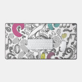 Muzieknoten patroon bureaumat (Keyboard & Muis)