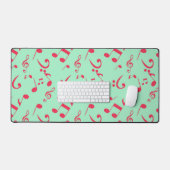 Muzieknoten patroon bureaumat (Keyboard & Muis)
