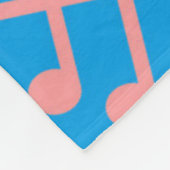 Muzieknoten patroon fleece deken (Hoek)