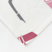 Muzieknoten patroon fleece deken (Hoek)