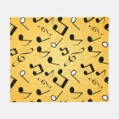 Muzieknoten patroon fleece deken (Voorkant (Horizontaal))