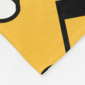 Muzieknoten patroon fleece deken (Hoek)