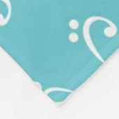 Muzieknoten patroon fleece deken (Hoek)