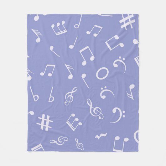 Muzieknoten patroon fleece deken (Voorkant)